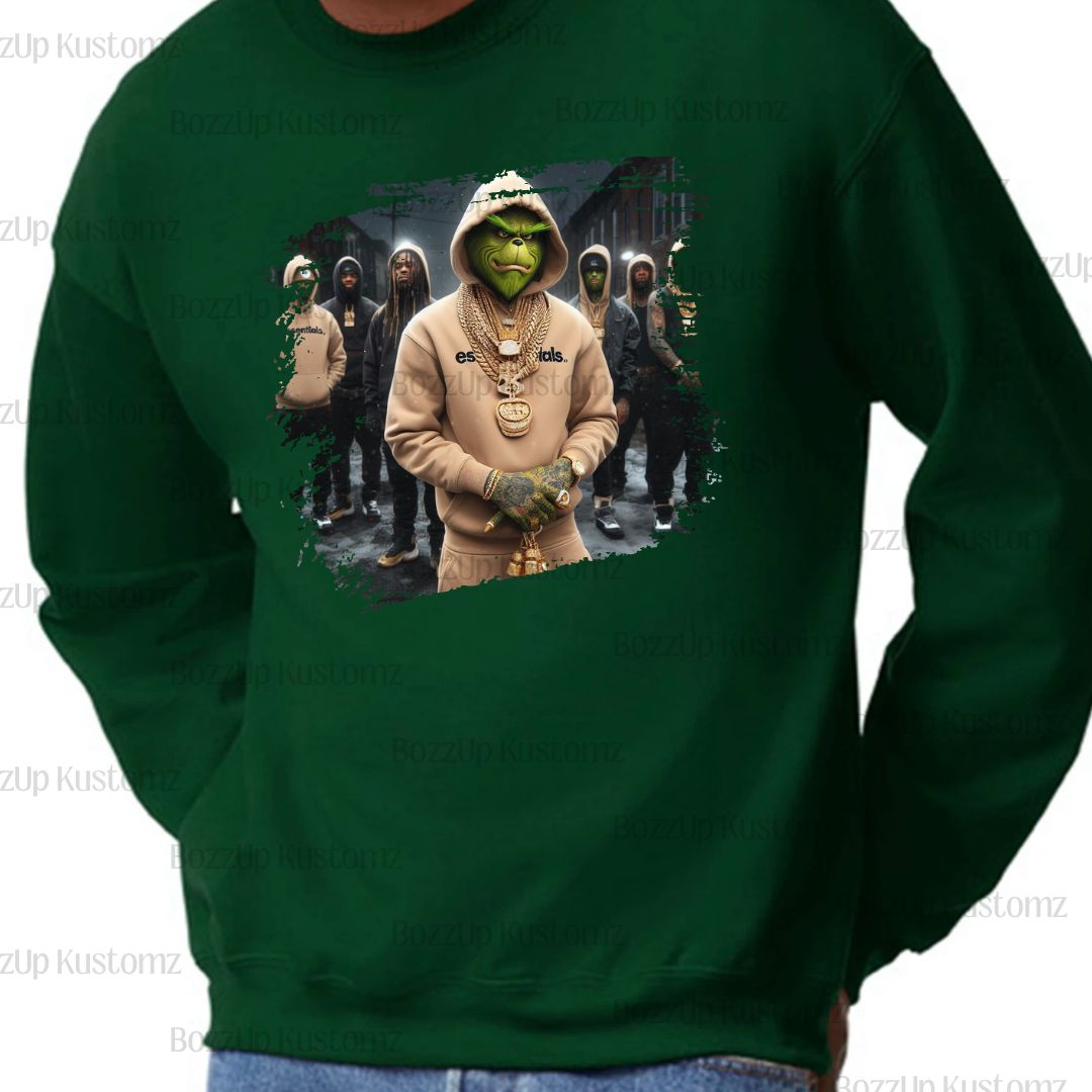 Thug Grinch Sweatshirts - BozzUp Kustomz