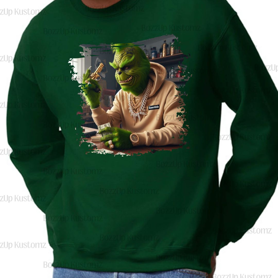 Thug Grinch Sweatshirts - BozzUp Kustomz