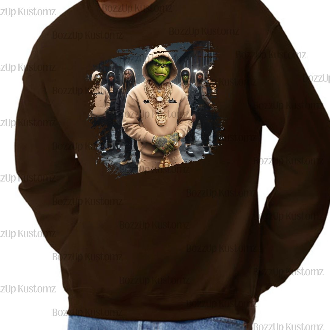 Thug Grinch Sweatshirts - BozzUp Kustomz