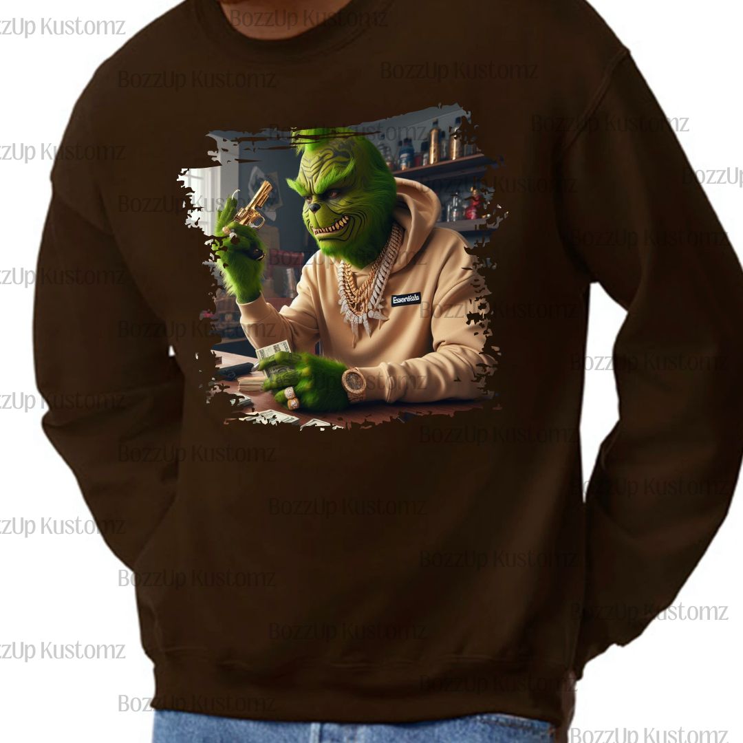 Thug Grinch Sweatshirts - BozzUp Kustomz