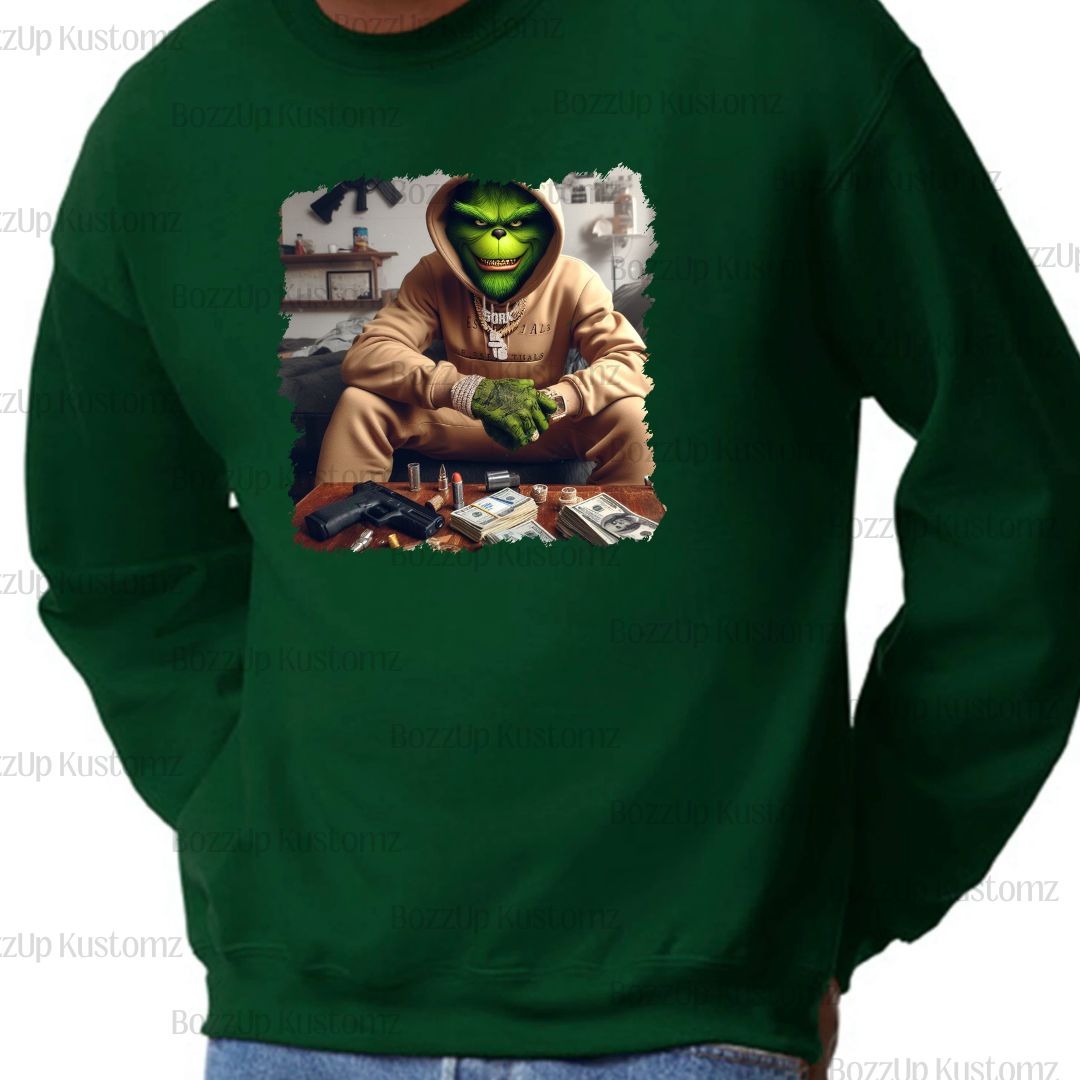 Thug Grinch Sweatshirts - BozzUp Kustomz