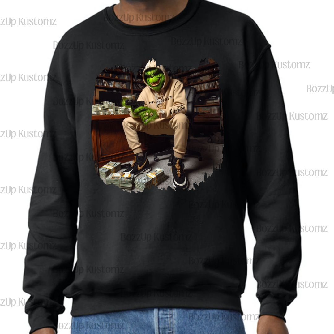 Thug Grinch Sweatshirts - BozzUp Kustomz