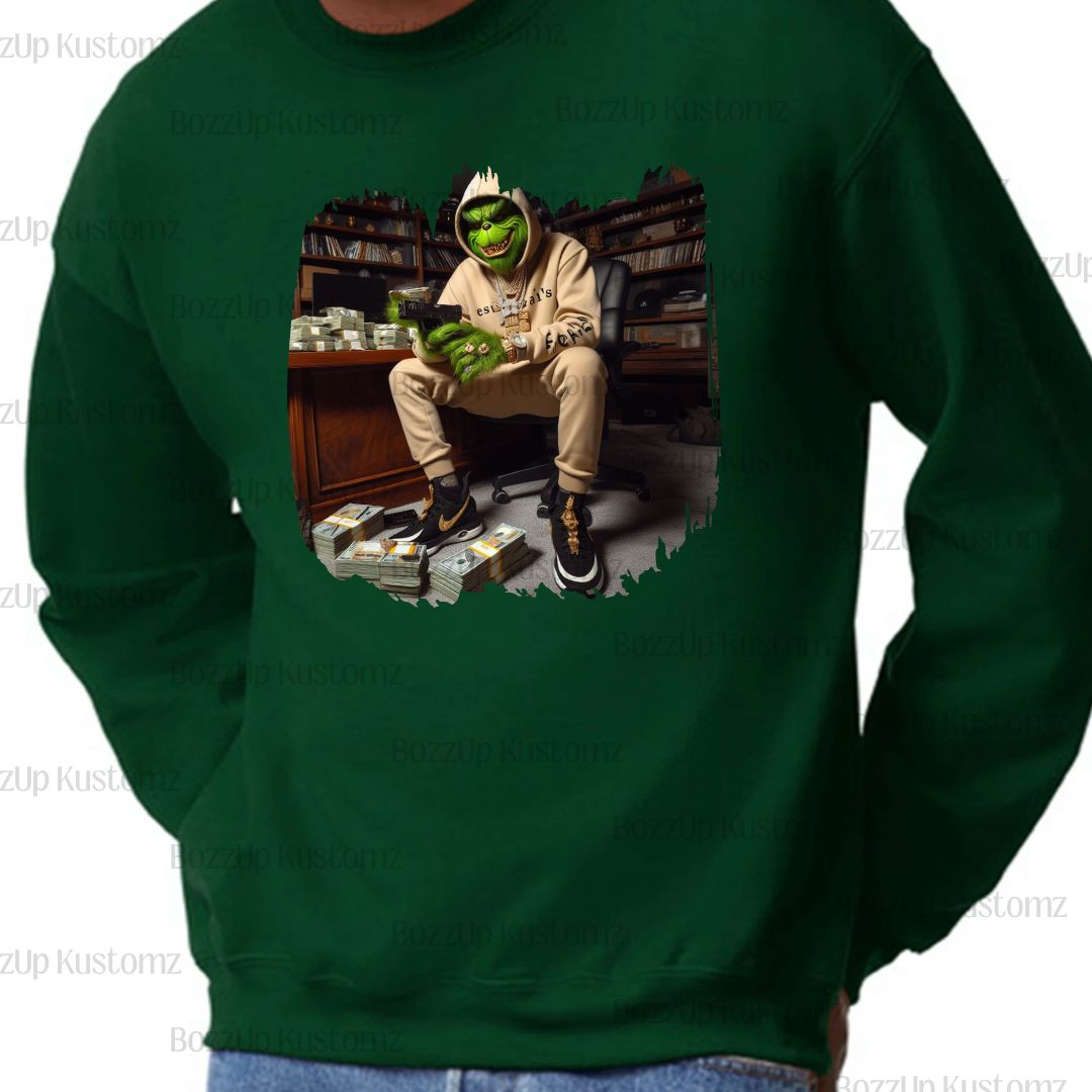 Thug Grinch Sweatshirts - BozzUp Kustomz